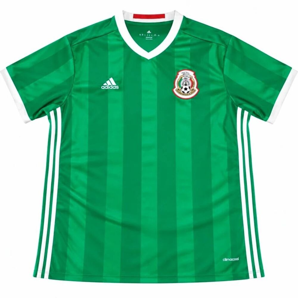 Green Mexico Climacool Striped 2016/17 Soccer/Futbol Jersey Mens size Large